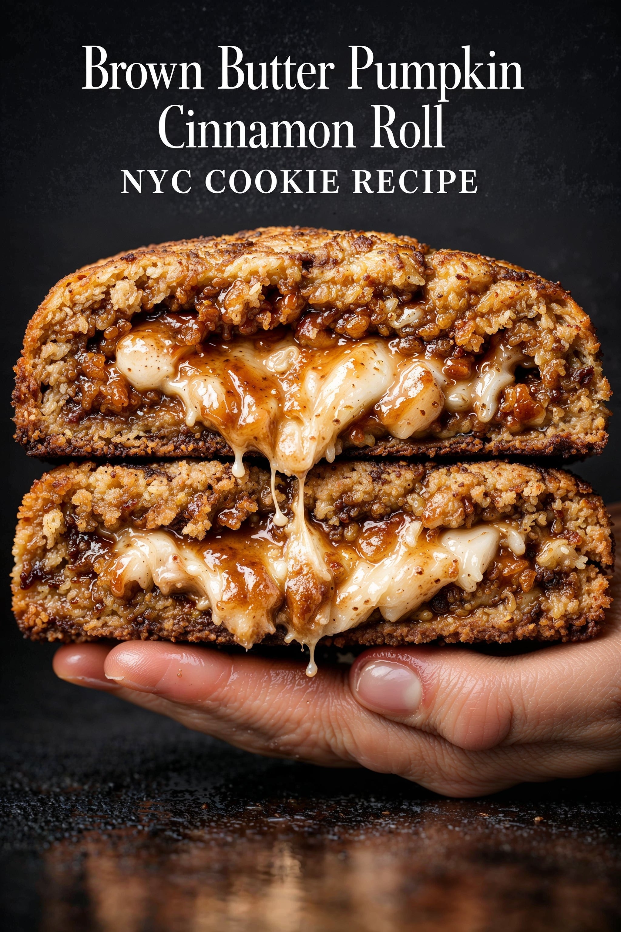 Brown Butter Pumpkin Cinnamon Roll NYC-style cookie digital recipe cover
