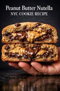 Peanut Butter Nutella NYC-style cookie digital recipe cover